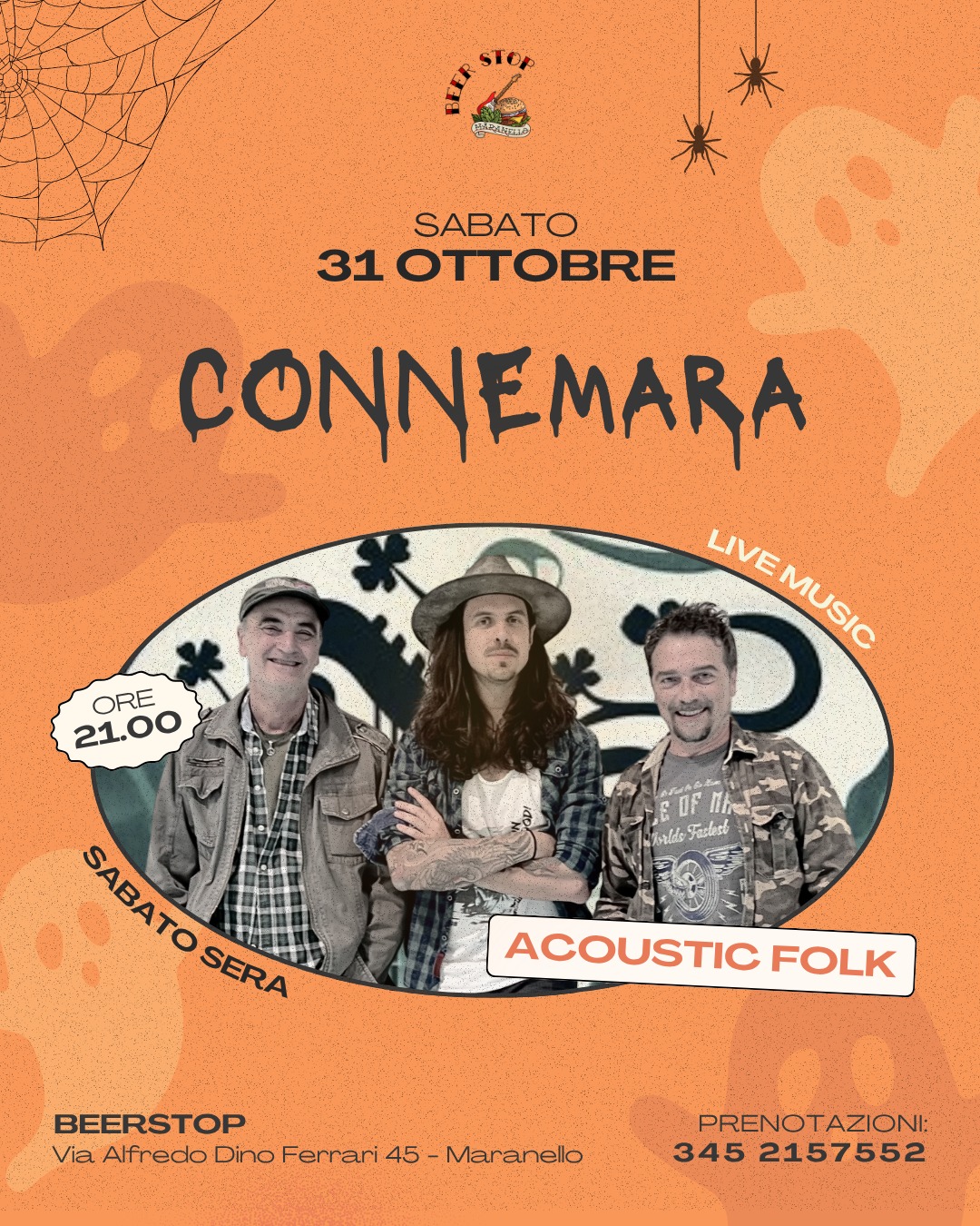 Connemara in concerto: trio acustico folk al Beer Stop
