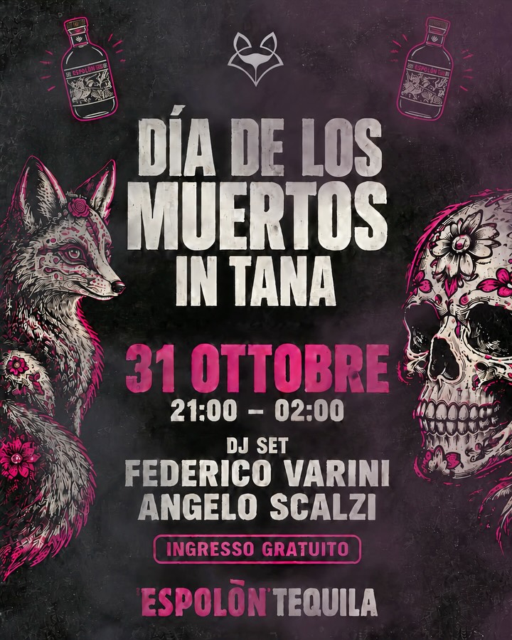 Día de los Muertos: deejay set e shot di tequila in costume