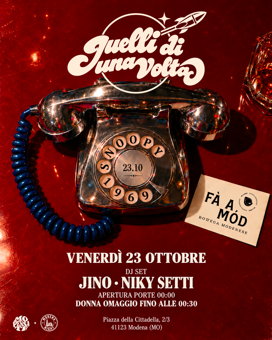 QUELLI DI UNA VOLTA @ Snoopy Club, Modena