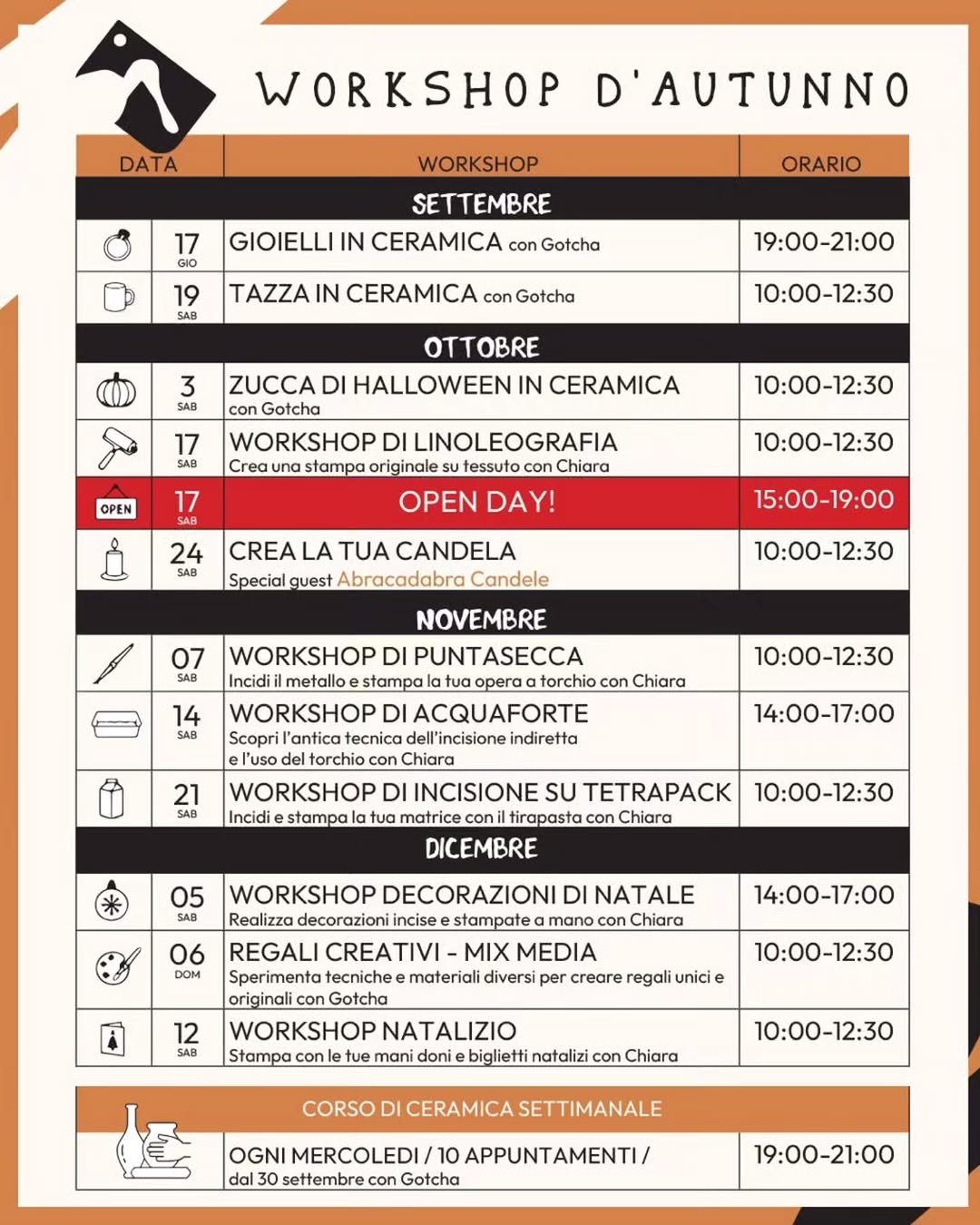 Workshop d'Autunno - Open Day Spatola Atelier