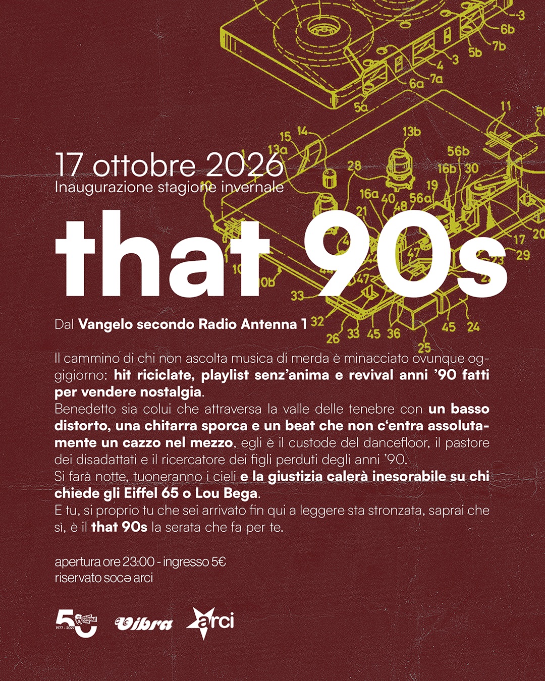 That 90s Party al Vibra Club: inaugurazione della stagione invernale