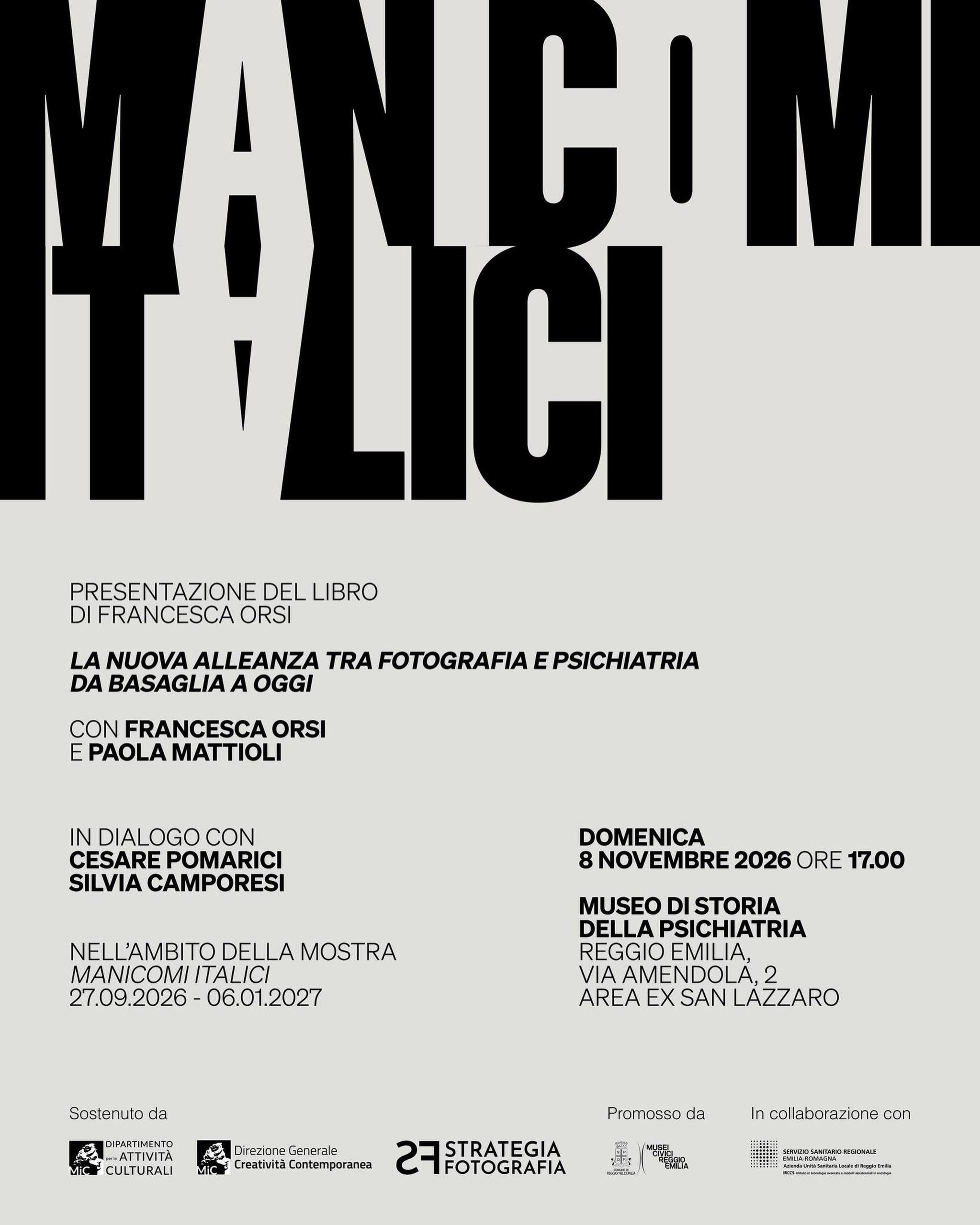 Presentazione del libro di Francesca Orsi e mostra Manicomi Italici
