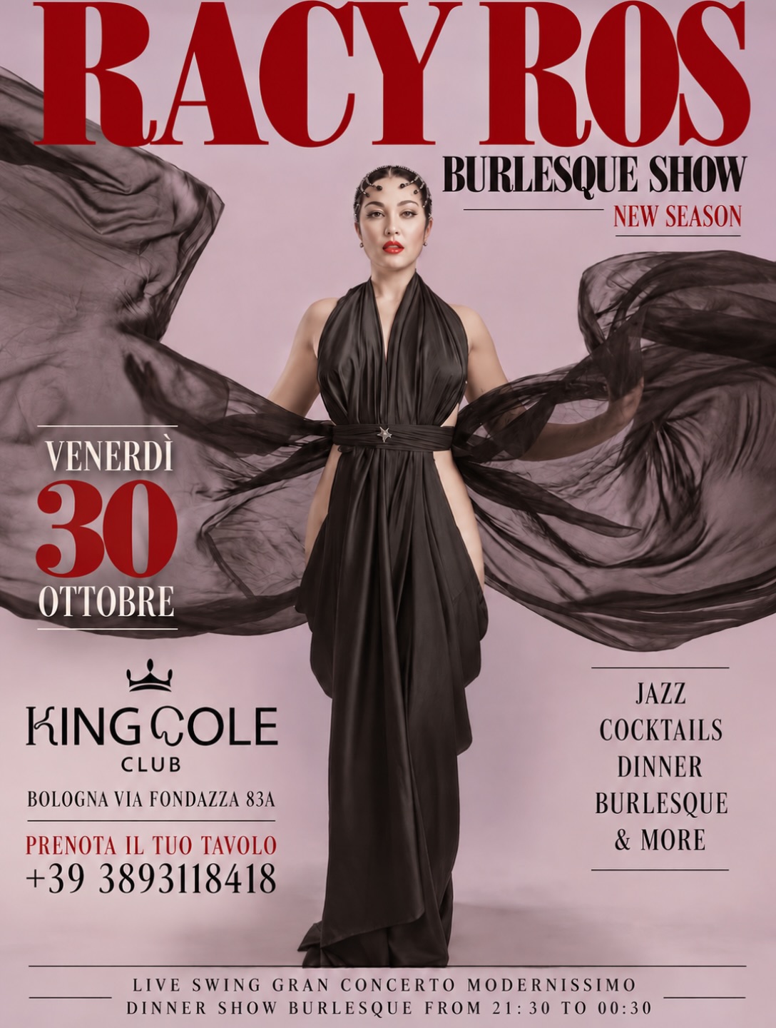 RACY ROS & LEA LIBELUNA BURLESQUE SHOW @ King Cole Club, Bologna