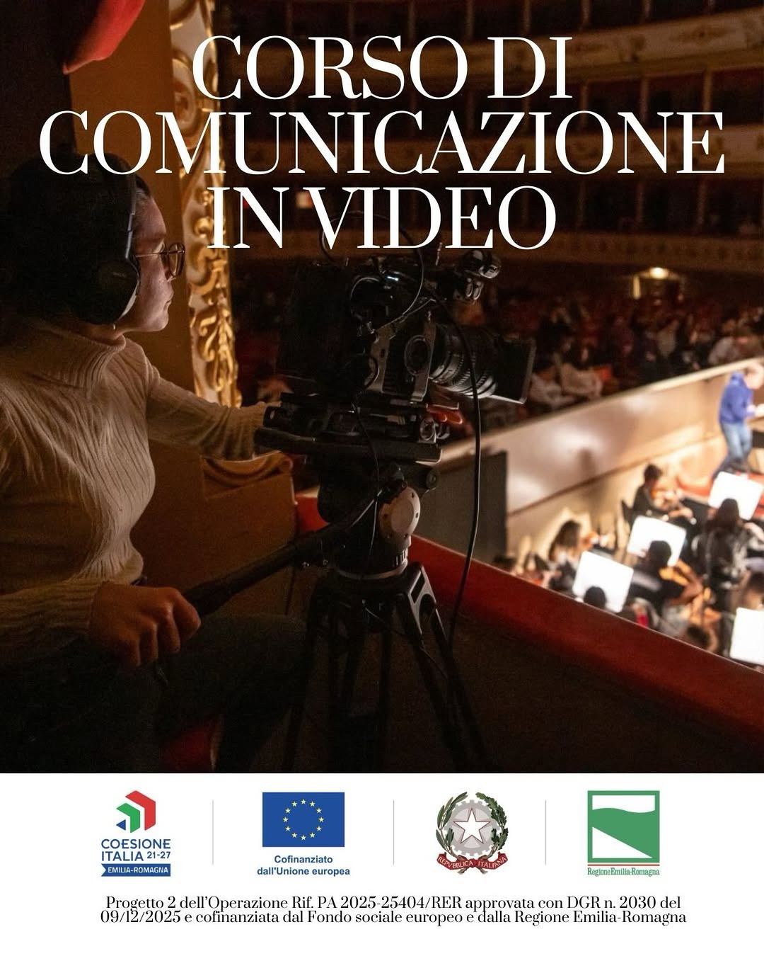 Corso di Comunicazione in Video per lo Spettacolo dal Vivo
