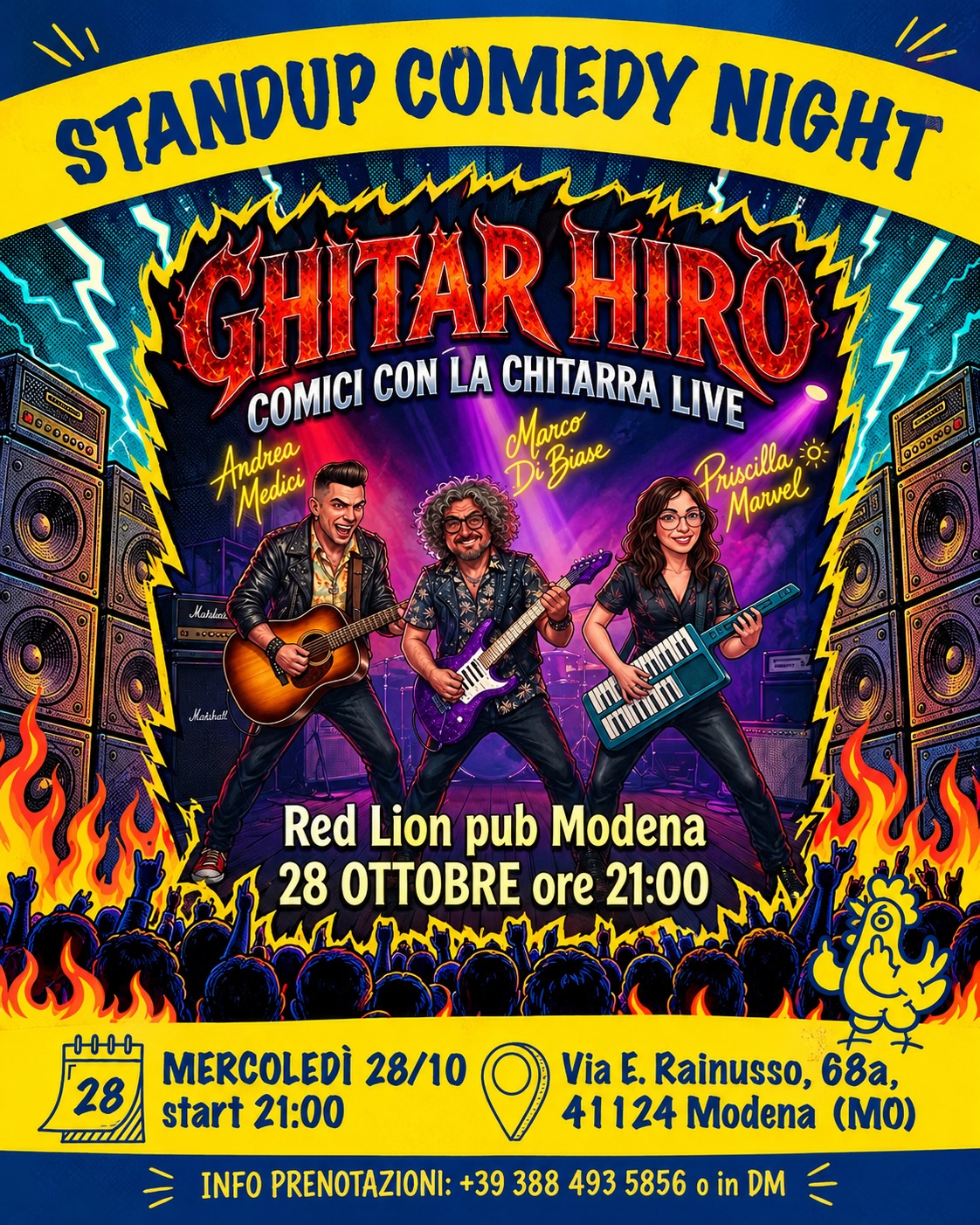 Standup Comedy Night Ghitar Hiro al Red Lion Pub